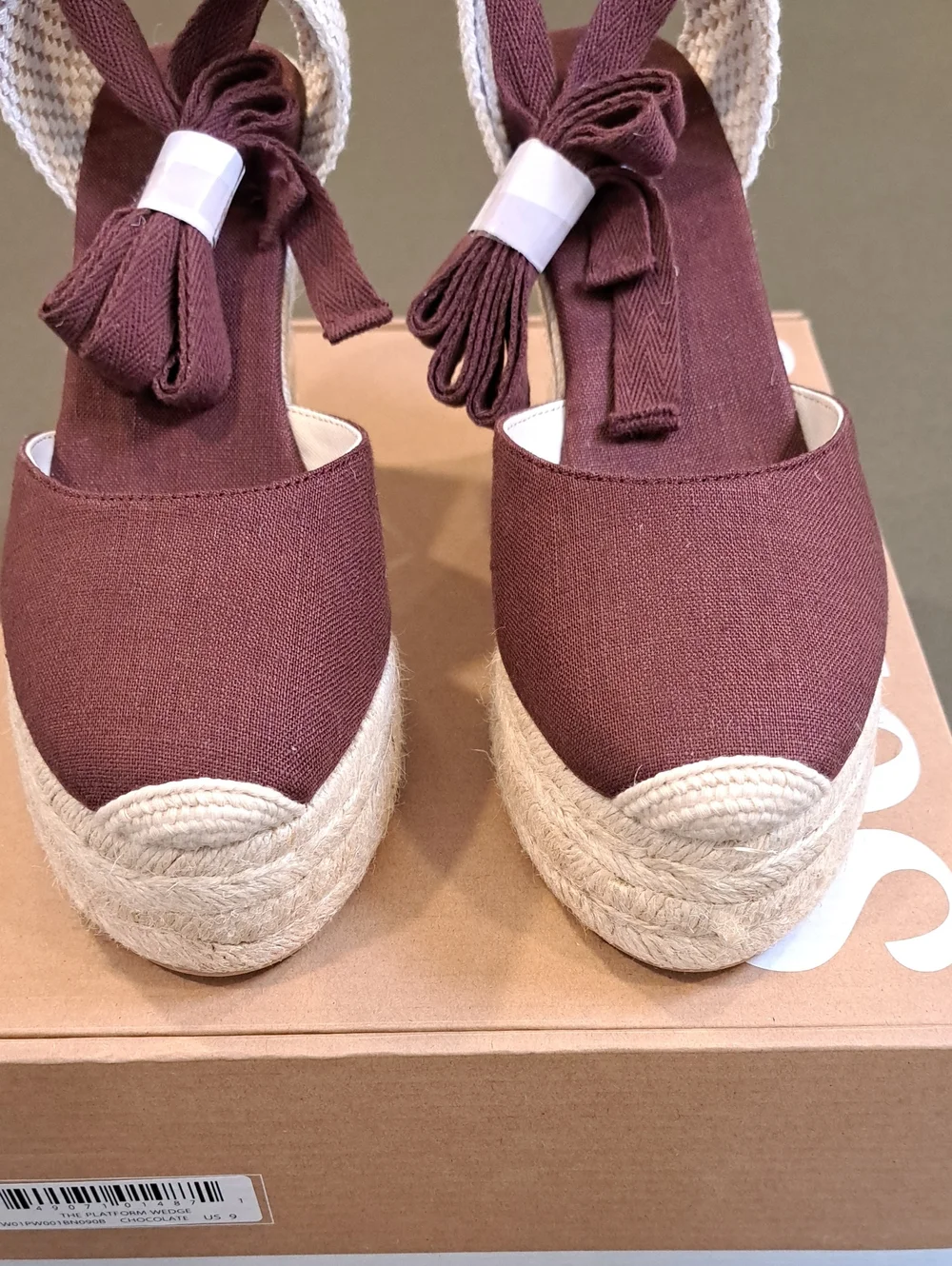 Soludos The Marseille Platform Wedge Espadrille - Color: Chocolate - Size: 9